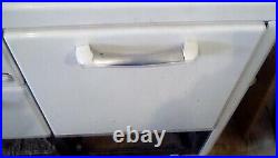 Vintage Antique White gas RobertShaw cast iron Stove decent cond. Display oven