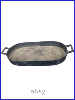 Vintage BSR Birmingham Stove Range 3052 Cast Iron Oval Shallow Fish Fryer Pan