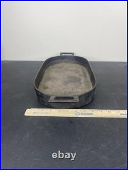 Vintage BSR Birmingham Stove Range 3052 Cast Iron Oval Shallow Fish Fryer Pan