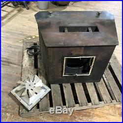 Vintage Buck Model 27000 Cast Iron Wood Stove Heat 2 Door Grate Inside CAN SHIP