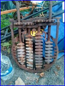 Vintage COMPLETE CAST IRON COAL FURNACE Boiler Stove Grate Used