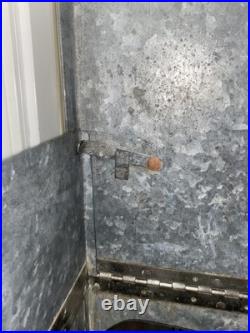 Vintage Cast Iron Camp Stove With Galvanized Case Rare