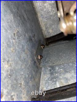 Vintage Cast Iron Camp Stove With Galvanized Case Rare