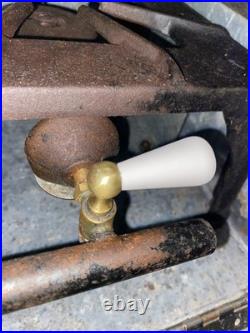 Vintage Cast Iron Camp Stove With Galvanized Case Rare