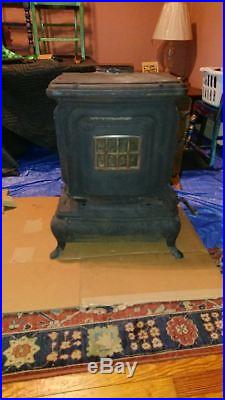 Vintage Cast Iron Parlor Coal Stove # 24