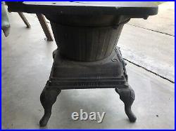 Vintage Cast Iron Two Burner Coal/Wood Stove 20 Tall 21 Depth 20 Wide