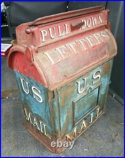 Vintage Cast Iron US Postal Mail Box Reading Stove Works US Post Office Letter