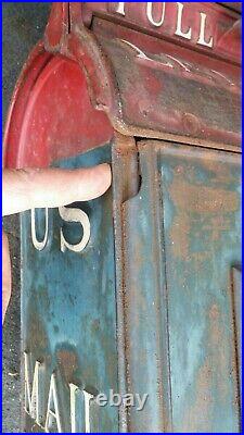 Vintage Cast Iron US Postal Mail Box Reading Stove Works US Post Office Letter