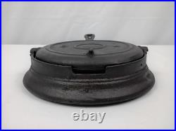 Vintage Cast Iron Waffle Maker Detroit Stove Works 1890's Size 7/8 Restored
