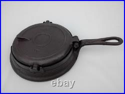 Vintage Cast Iron Waffle Maker Detroit Stove Works 1890's Size 7/8 Restored