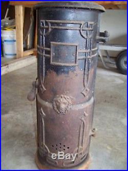 Vintage Cast Iron and Copper Lion Water Heater Patented 1907
