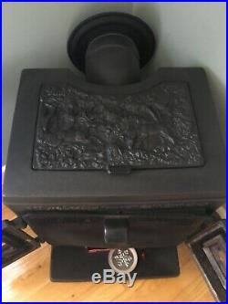 Vintage Cawley Lemay 500 Wood Stove, Cast Iron Artwork By Martha Cawley/made Pa