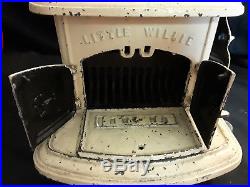 Vintage Collectible Cast Iron Little Willie Cast Iron Play Stove With Pans