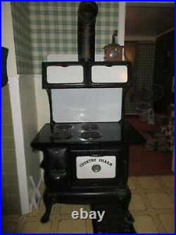Vintage Country Charm Electric Cast Iron Stove Range, from House of Webster