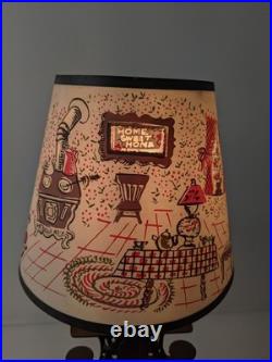 Vintage Crescent Cast Iron Mini Stove Lamp Burner Covers Tested Worked Lampshade