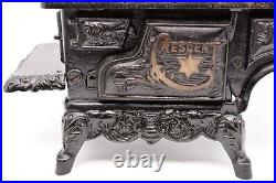 Vintage Crescent Cast Iron Miniature Stove & Accessories