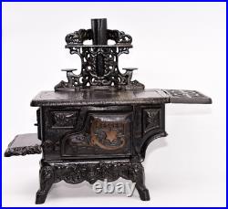 Vintage Crescent Cast Iron Miniature Stove & Accessories