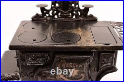 Vintage Crescent Cast Iron Miniature Stove & Accessories