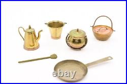 Vintage Crescent Cast Iron Miniature Stove & Accessories
