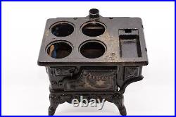Vintage Crescent Cast Iron Miniature Stove & Accessories