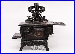 Vintage Crescent Cast Iron Miniature Stove & Accessories