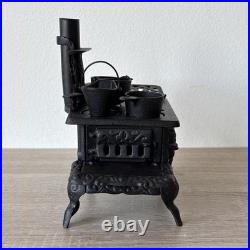Vintage Crescent Salesmen Sample Large 10 WIDE Miniature Cast Iron Cook Stove