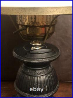 Vintage Currier and Ives Cast Iron Stove Electric lamp