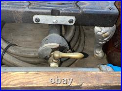 Vintage Detroit Jewel #52 Gas 2 Burner Cast Iron Camp Stove