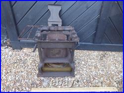 Vintage French made'Flamme Bleue' no. 2 Stove. Cast Iron Stove with Brass base