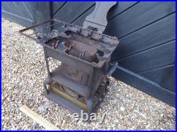 Vintage French made'Flamme Bleue' no. 2 Stove. Cast Iron Stove with Brass base