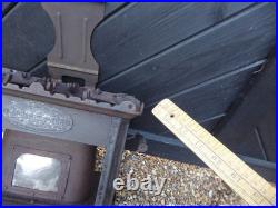 Vintage French made'Flamme Bleue' no. 2 Stove. Cast Iron Stove with Brass base