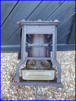 Vintage French made'Flamme Bleue' no. 2 Stove. Cast Iron Stove with Brass base