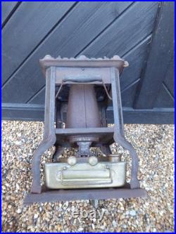 Vintage French made'Flamme Bleue' no. 2 Stove. Cast Iron Stove with Brass base