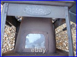 Vintage French made'Flamme Bleue' no. 2 Stove. Cast Iron Stove with Brass base