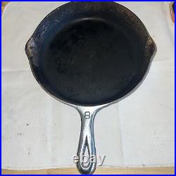 Vintage GRISWOLD Aluminum Cast Iron Skillet No. 8 WITH LID