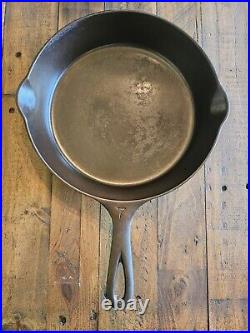 Vintage GRISWOLD Cast Iron SKILLET Frying Pan # 7 LARGE BLOCK LOGO