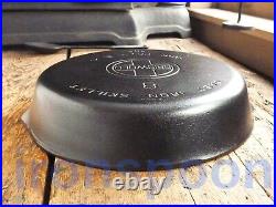 Vintage GRISWOLD Cast Iron SKILLET Frying Pan # 8 LARGE BLOCK LOGO Ironspoon