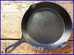 Vintage GRISWOLD Cast Iron SKILLET Frying Pan # 8 LARGE BLOCK LOGO Ironspoon