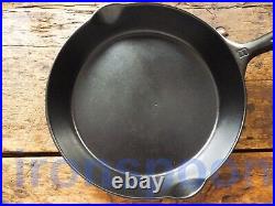 Vintage GRISWOLD Cast Iron SKILLET Frying Pan # 8 LARGE BLOCK LOGO Ironspoon