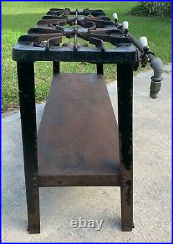 Vintage GRISWOLD Elevated Cast Iron 3-Burner Gas Line Stove Model No. 2030