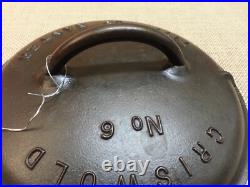 Vintage Griswold Cast Iron #6 Cast Iron Dutch Oven Slant Logo Lid Cover Vintage Griswold Cast Iron #6 Cast Iron Dutch Oven Slant Logo Lid Cover