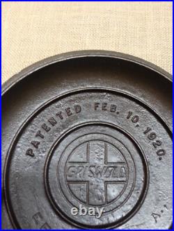 Vintage Griswold Cast Iron #6 Cast Iron Dutch Oven Slant Logo Lid Cover Vintage Griswold Cast Iron #6 Cast Iron Dutch Oven Slant Logo Lid Cover