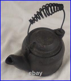 Vintage Griswold Cast Iron Minature Tea Pot Handled Kettle Rare HTF Sales Sample