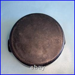 Vintage Hammered 10 Cast Iron Dutch Oven Unmarked with Lid