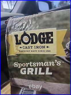 Vintage LODGE Cast Iron SPORTSMAN GRILL Hibachi BBQ Camp Stove