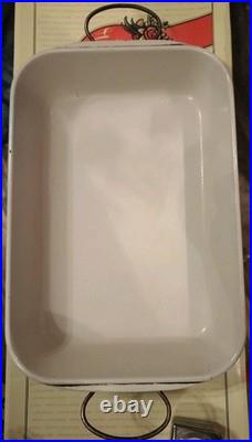 Vintage Large Le Creuset Blue Cast Iron Roasting Baking Casserole Pan Handles L1 Vintage Large Le Creuset Blue Cast Iron Roasting Baking Casserole Pan Handles L1