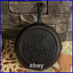 Vintage Lodge Wildlife Series Bird Dog Cast Iron Skillet Pan 10 Rare Vintage Lodge Wildlife Series Bird Dog Cast Iron Skillet Pan 10 Rare