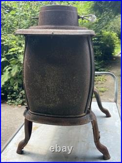 Vintage Log Wood Cast Iron Wood Burning Stove & Chimney Pipes Damper 32 Cooker Vintage Log Wood Cast Iron Wood Burning Stove & Chimney Pipes Damper 32 Cooker