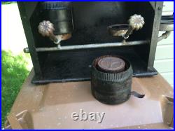 Vintage MCM E-Z-EST WAY MASCOT 2-BURNER KEROSENE STOVE 6 G PARLOR CAMP BLACK