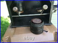 Vintage MCM E-Z-EST WAY MASCOT 2-BURNER KEROSENE STOVE 6 G PARLOR CAMP BLACK